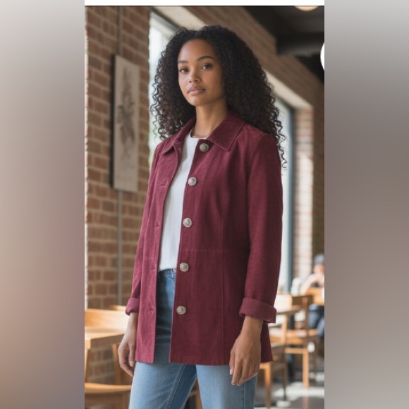 dennis basso Jackets & Blazers - Vintage Dennis Basso Y2K Leather Jacket with matching scarf XXS